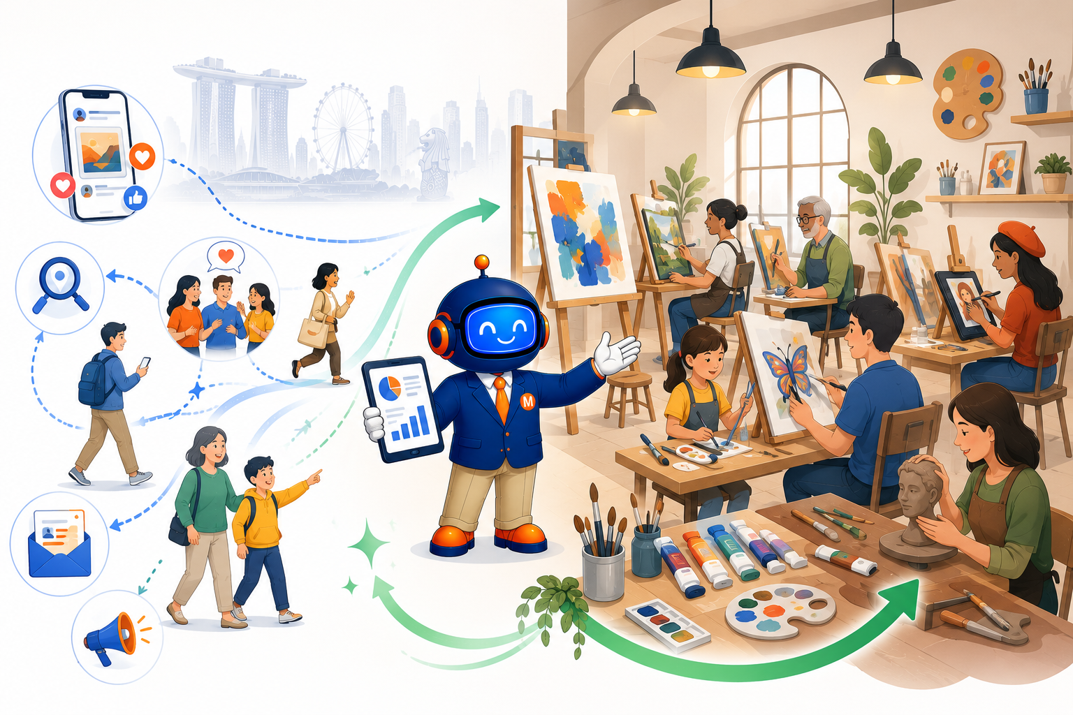 Singapore art studio marketing success visualisation
