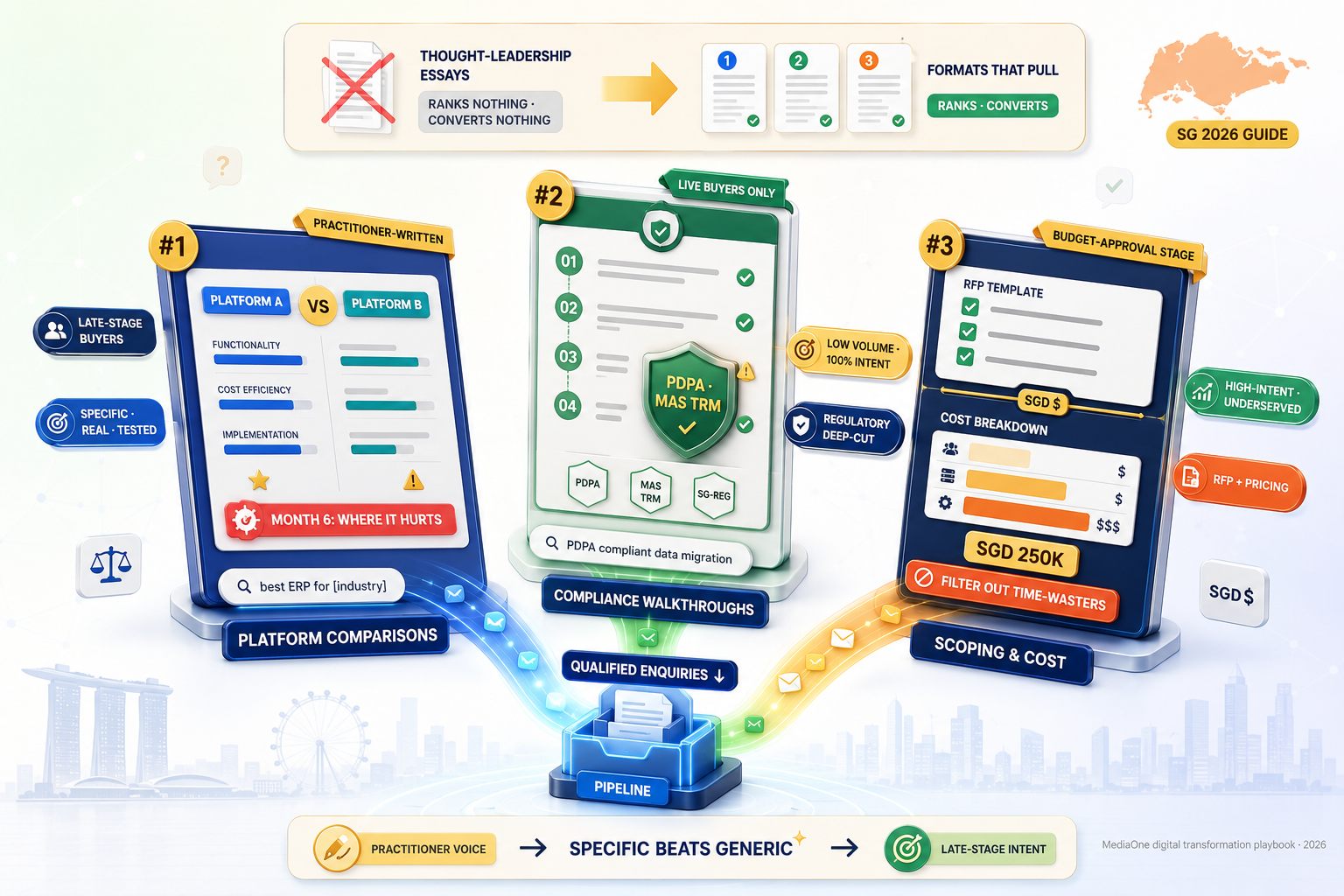 How To Market Digital Transformation Services in Singapore 2026 1 digital transformation vendors showing three content formats that pull qualified enquiries