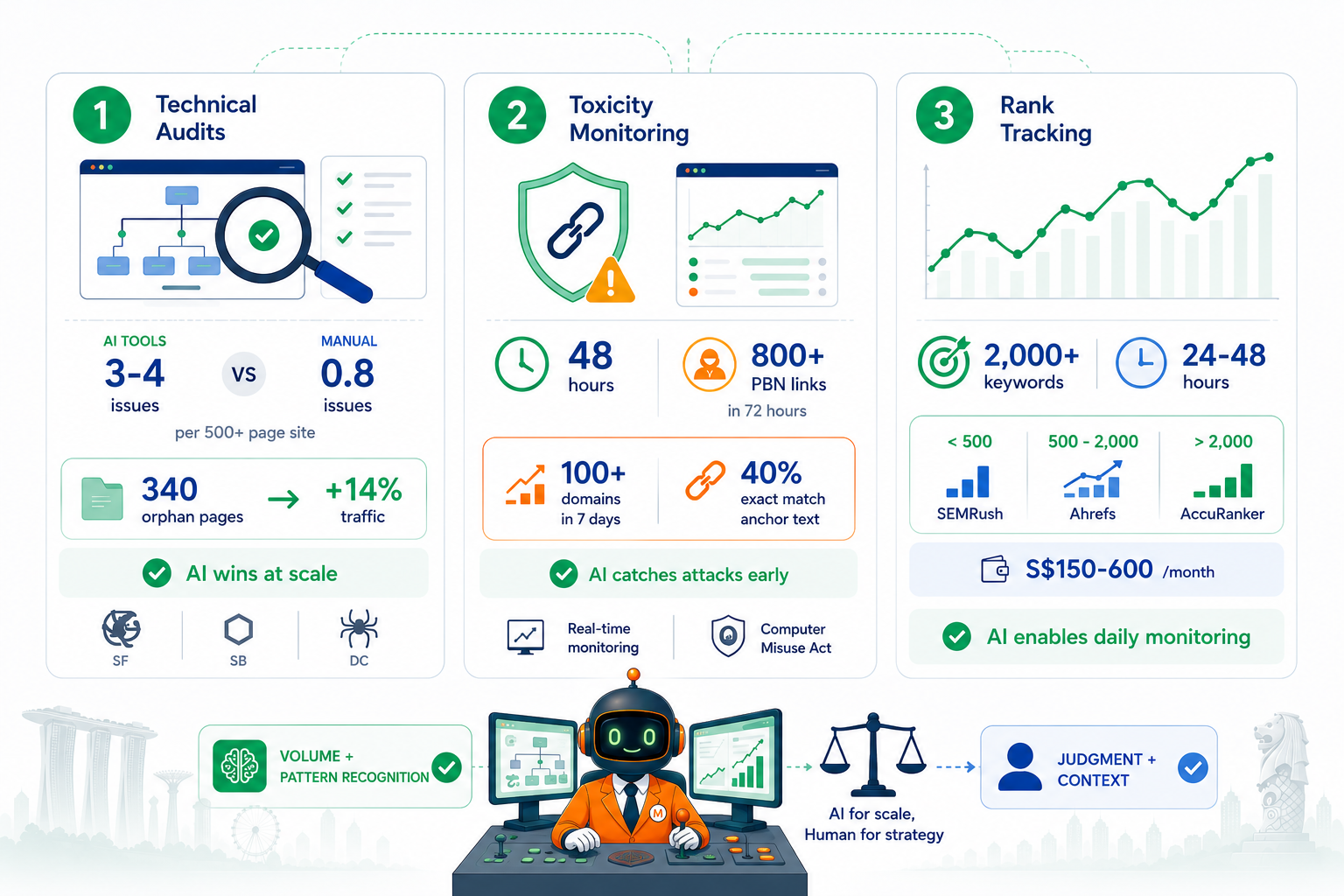 Data-Driven SEO in 2026: Where AI Helps, Where It Quietly Hurts Rankings 3 Where AI SEO tools genuinely earn their cost infographic