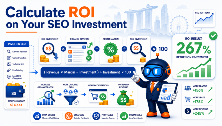 Featured image showing how to calculate ROI on SEO investment