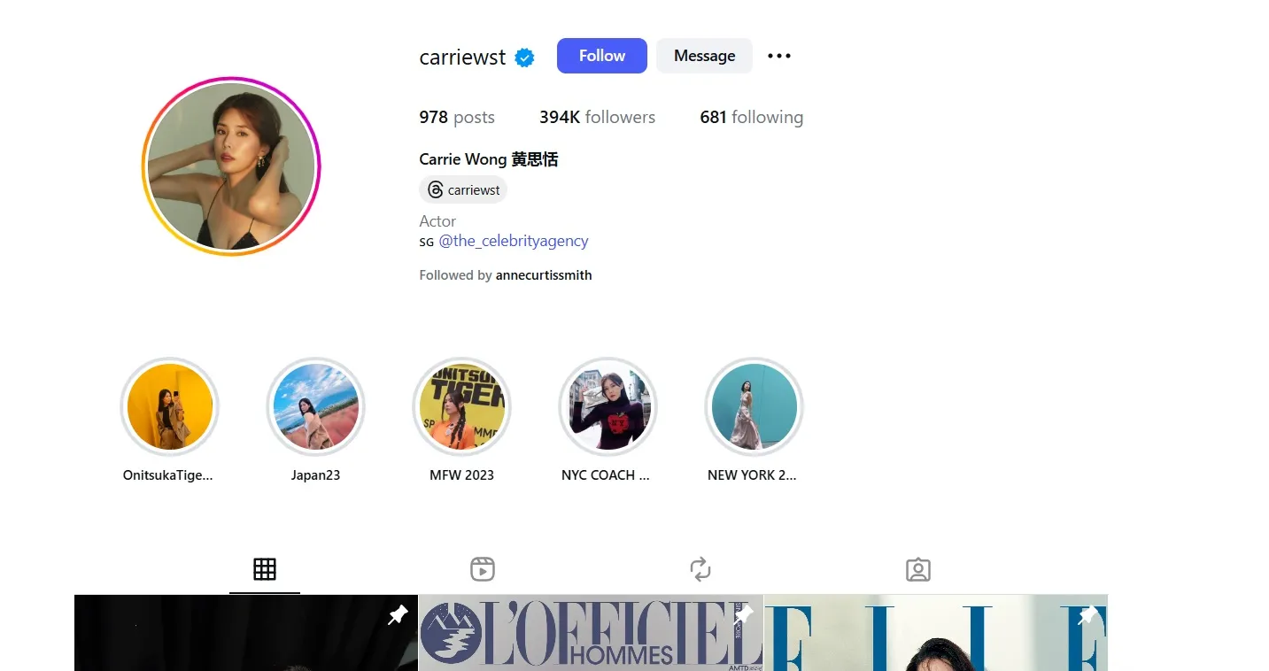 Top 24 Instagram Influencers In Singapore 2026 7 carrie wong as one of the top instagram influencers