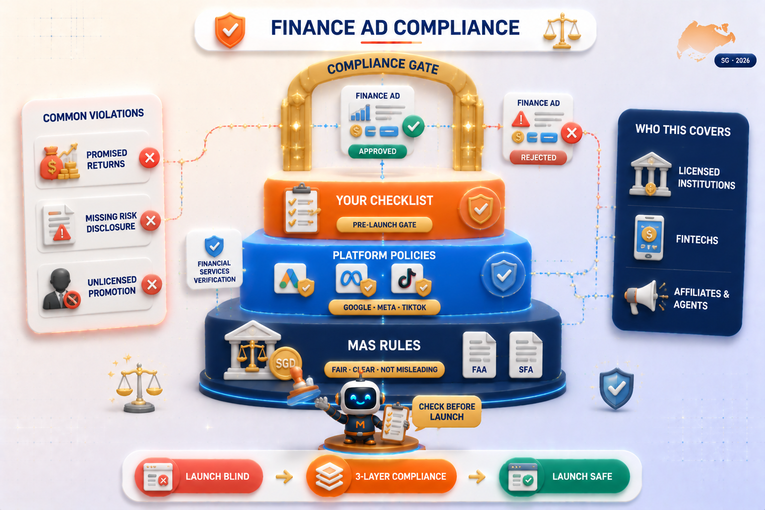 Finance ad guidelines Singapore 2026 — MAS rules, platform policies, and compliance checklist for safe ad launches