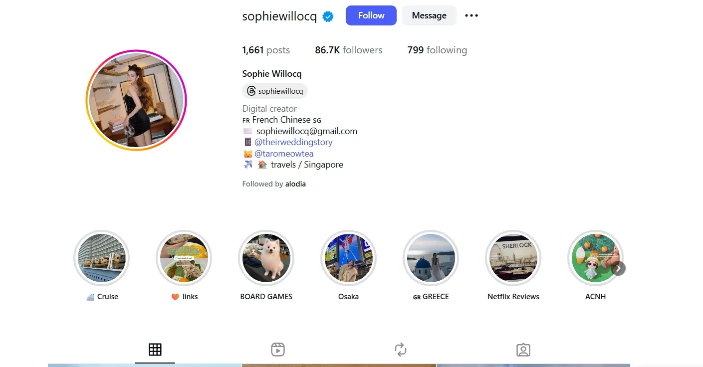 Top 24 Instagram Influencers In Singapore 2026 21 sohpie willocq as one of the top instagram influencers