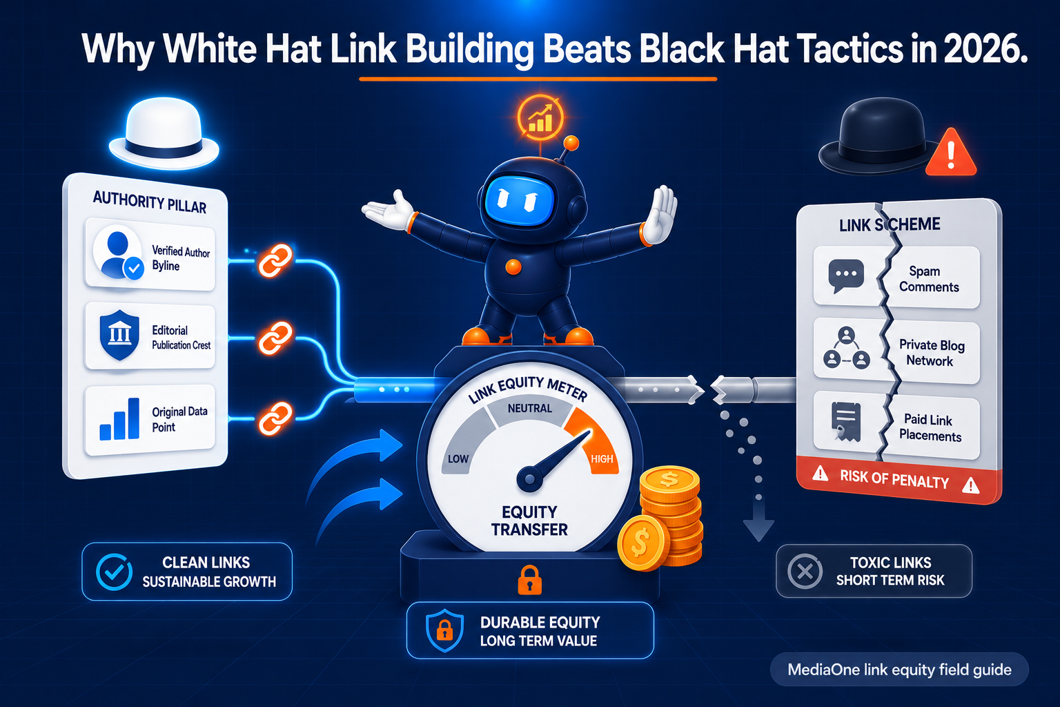 White hat link building beats black hat tactics in the 2026 link equity transfer system