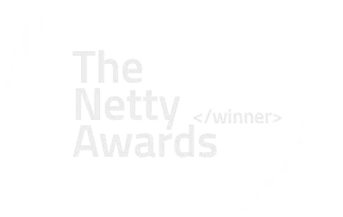 The Netty Awards Winner logo framed by laurel wreaths