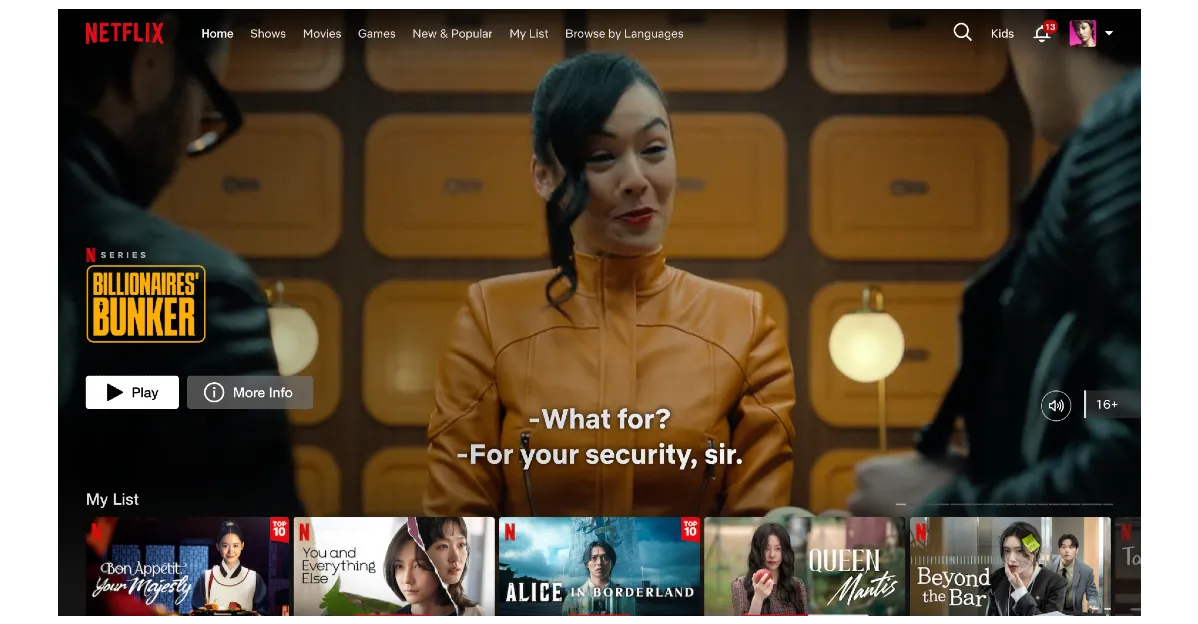 When To Use CSS Video Background In Landing Pages (And When To Skip Them) 2 Netflix's interface showcasing CSS video background playing in the homescreen