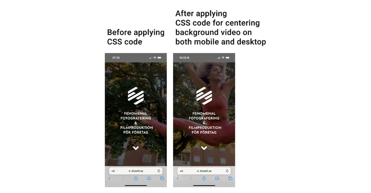 When To Use CSS Video Background In Landing Pages (And When To Skip Them) 6 Photo of two smartphone screens giving tips for using CSS video background on a mobile device
