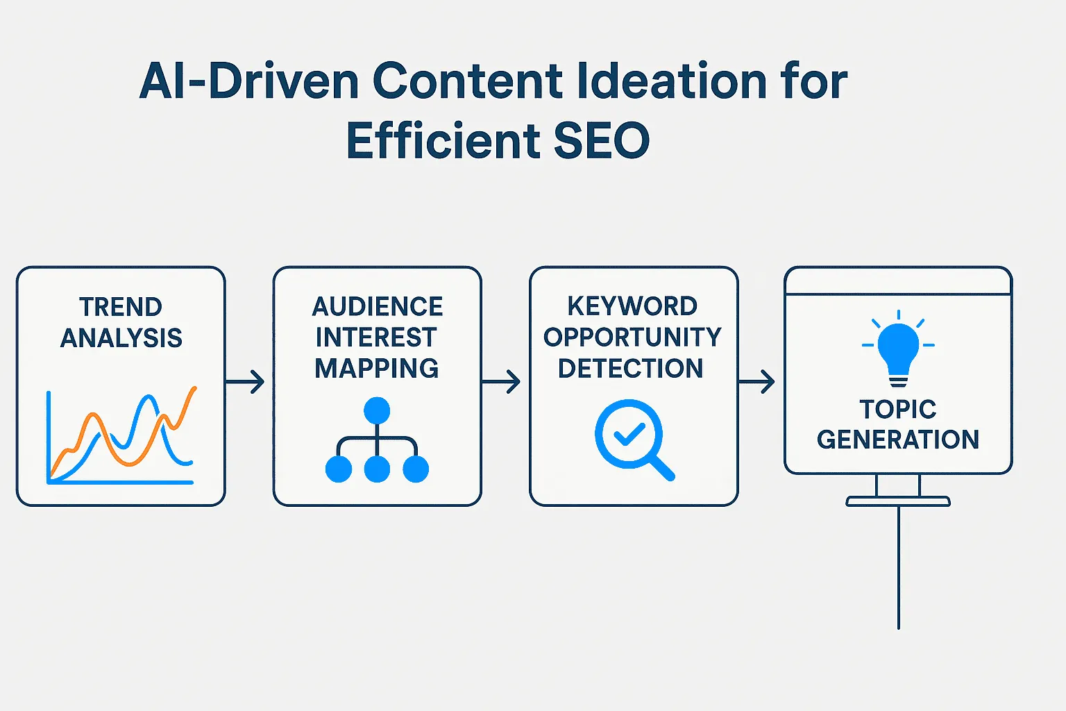 Infographic of using AI in content creation for ideation purposes