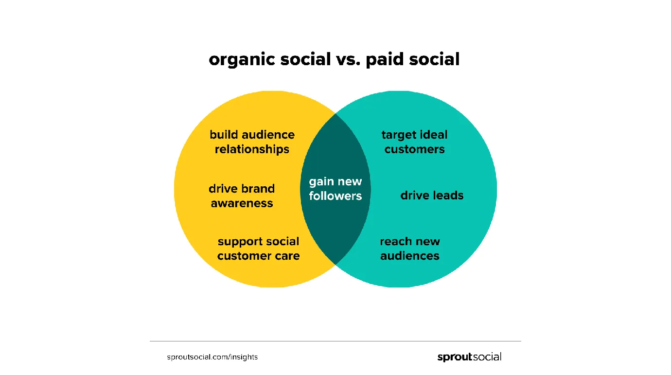 The difference between organic vs paid social media leads
