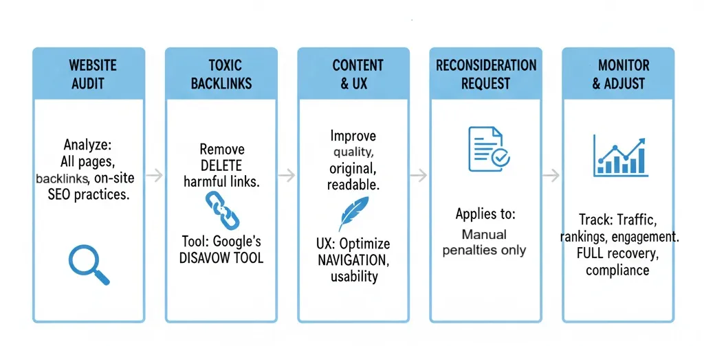 Why Websites Get Google Penalties And How to Stay Safe 4 steps to recover from google penalties