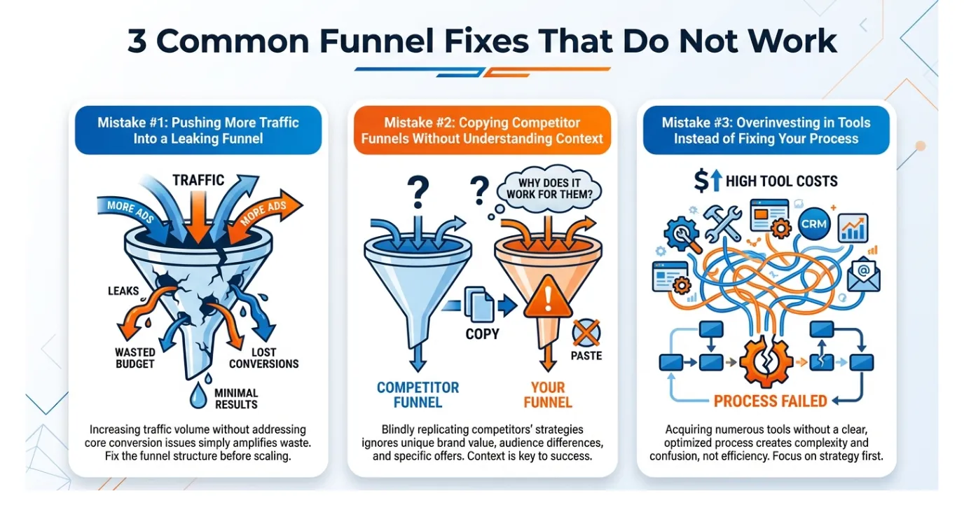 Common funnel fixes that are ineffective in lead generation in Singapore