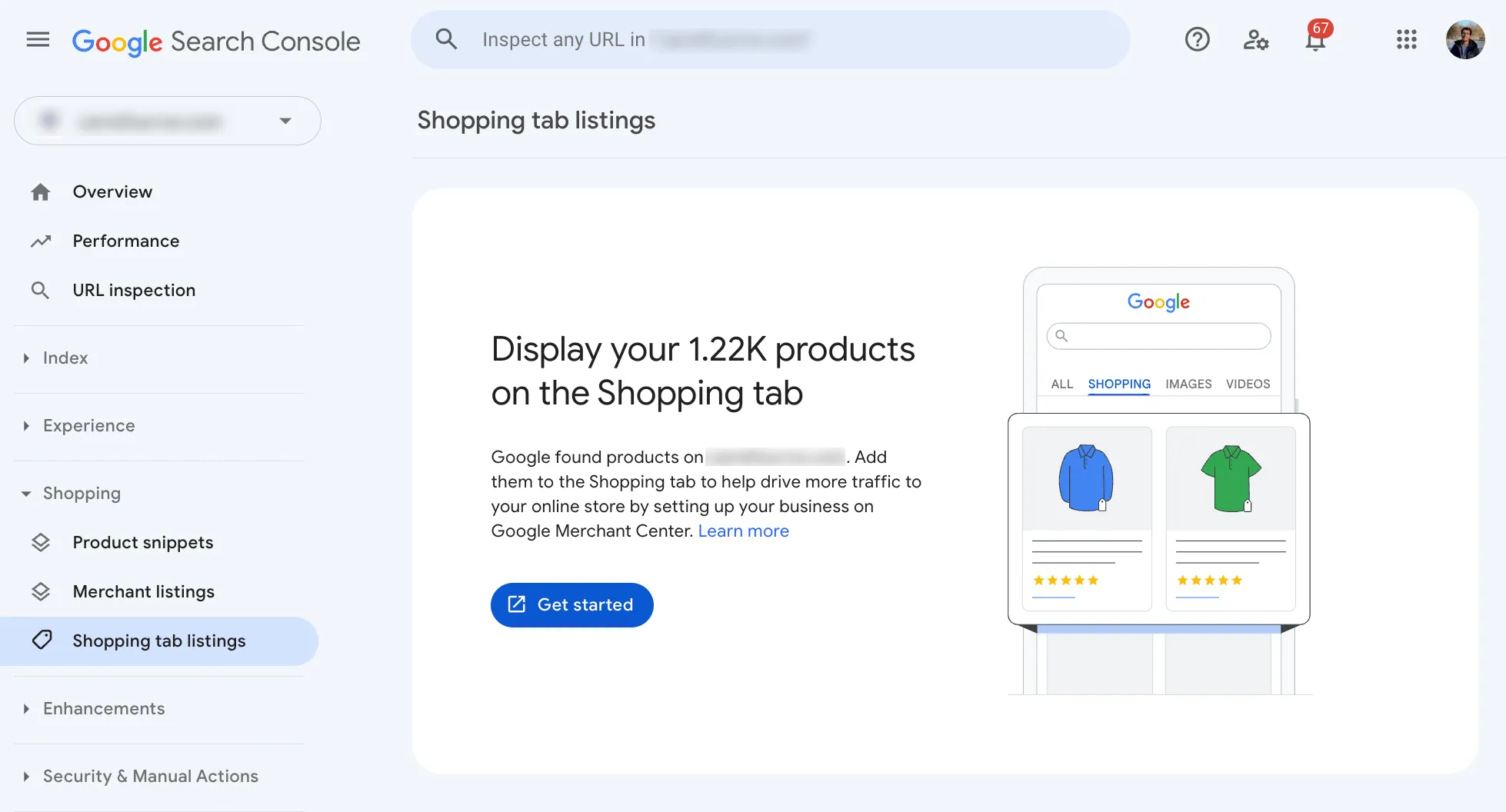 Google Search Console Guide on understanding the Shopping Report