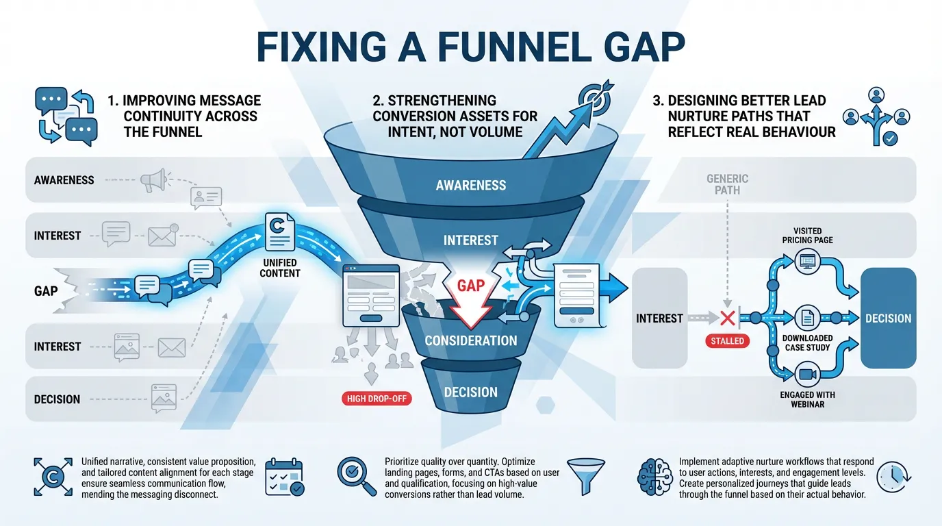 How to fix a funnel gap to make sure lead generation works