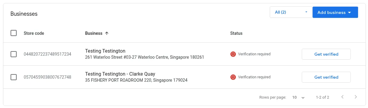 Multiple Google Business Profiles in Google Manager