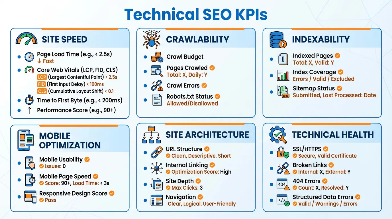 Technical SEO KPIs you should be tracking this 2026