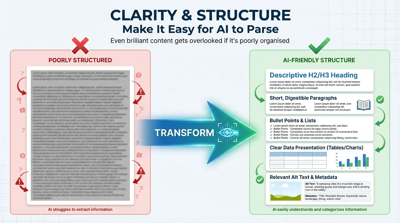 clarity and structure for google's ai overview
