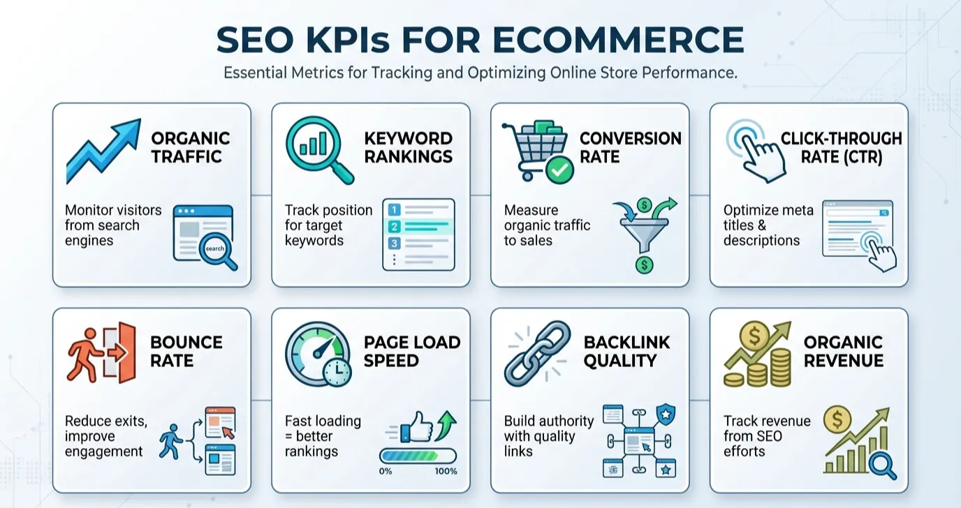 eCommerce SEO KPIs to use in 2026