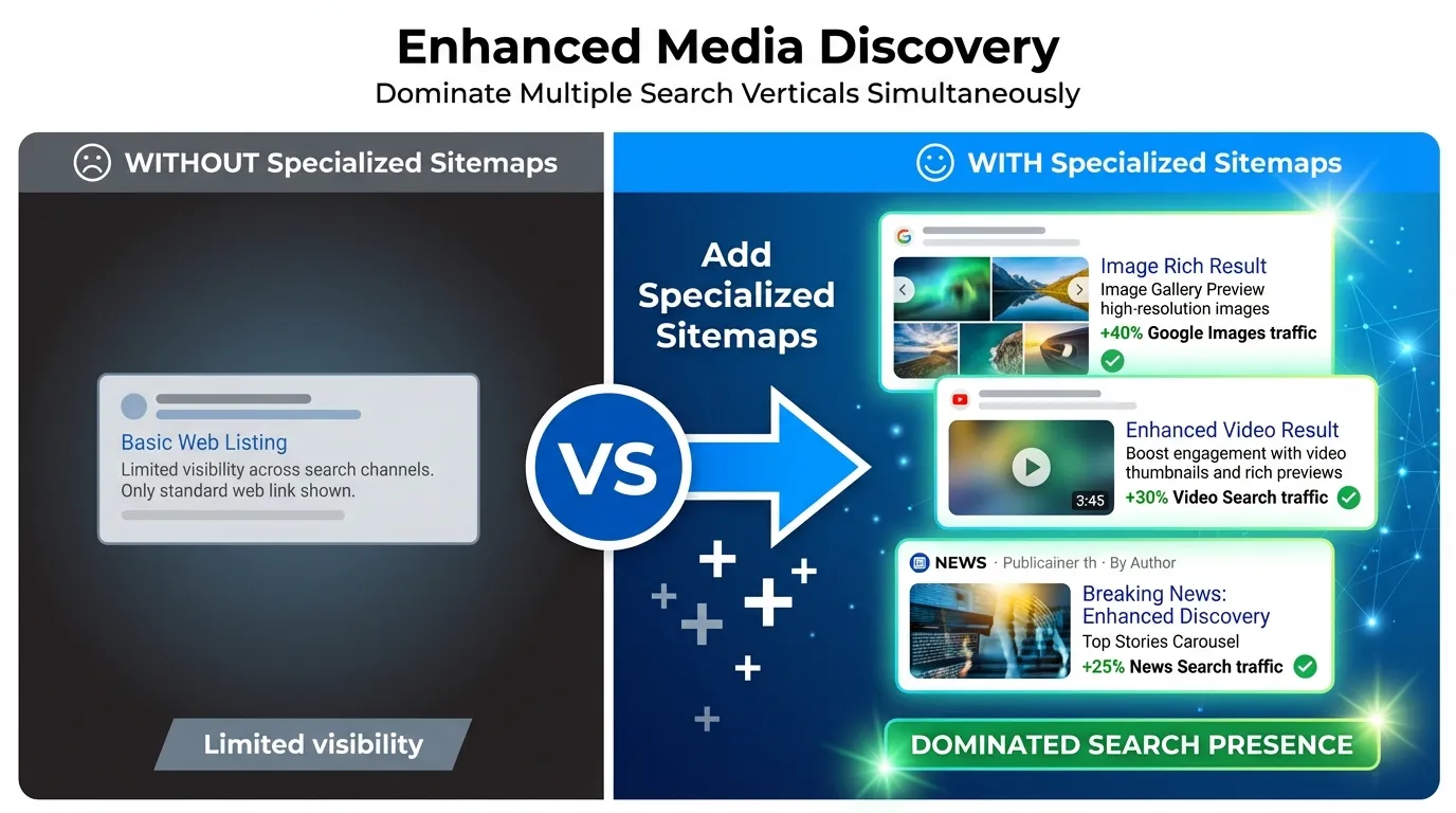 enhanced media discovery for xml sitemap seo