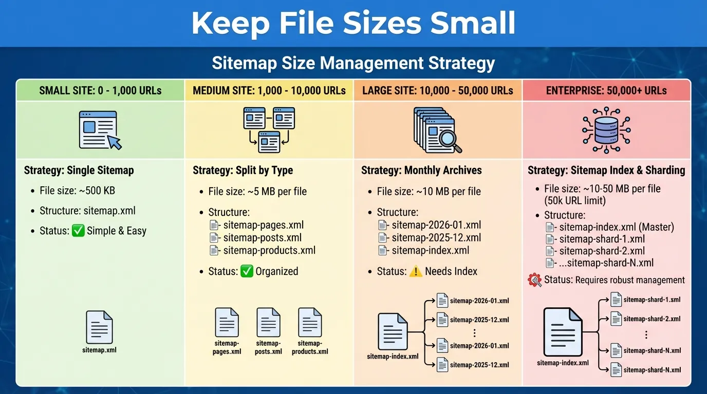 file size for xml sitemap