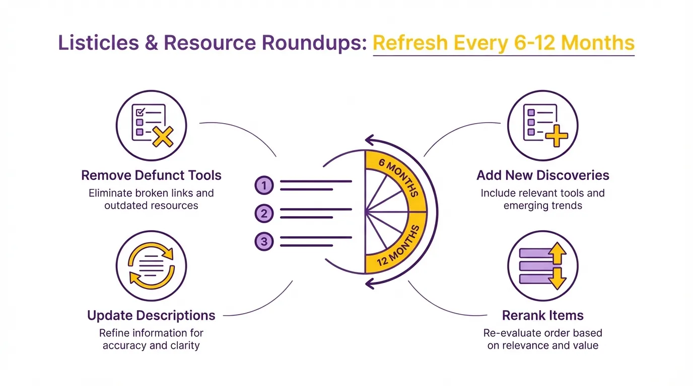listicles for content refresh strategy