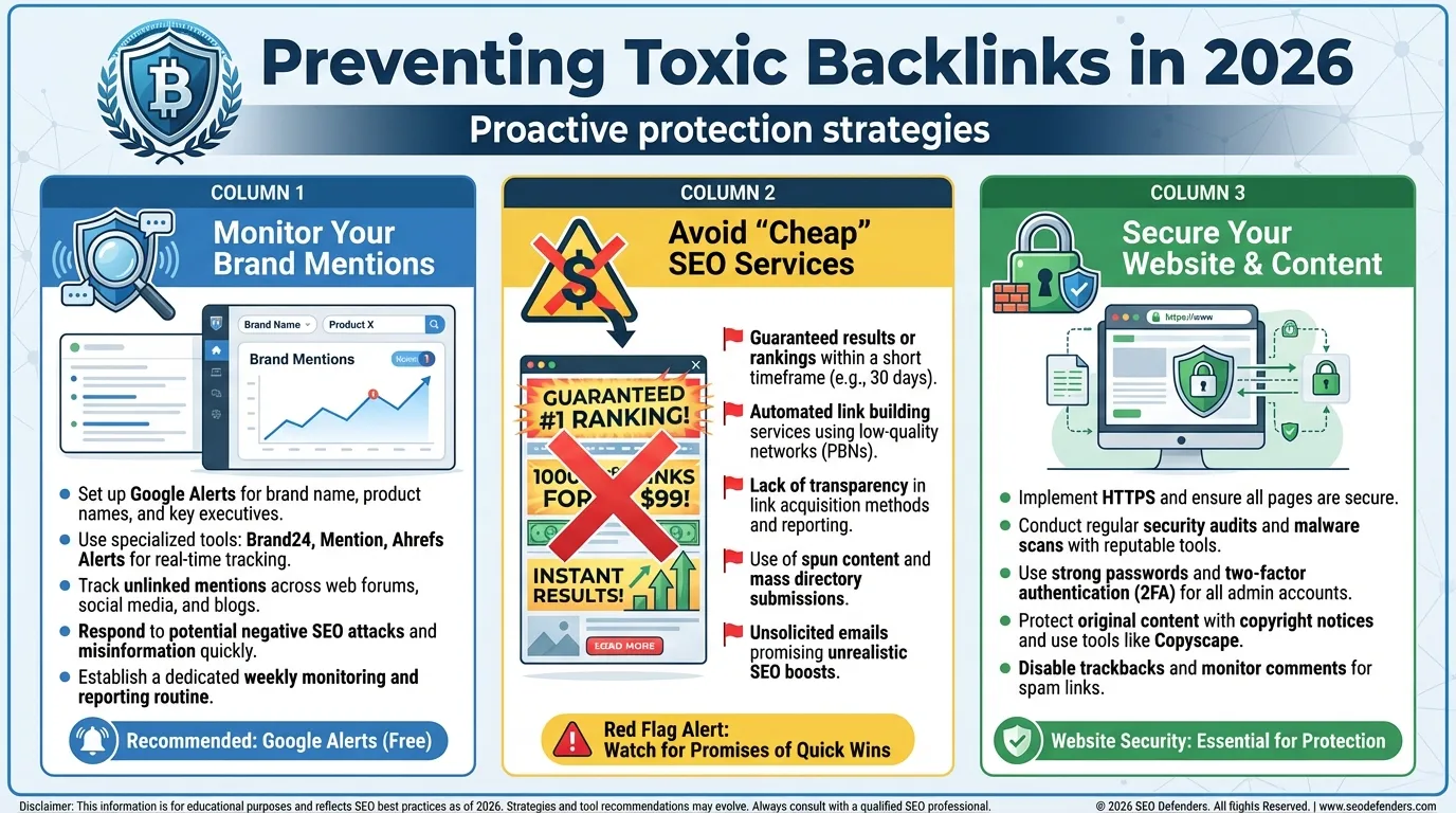 Toxic Backlinks & Disavow 2026: Complete Guide to Protect Your SEO 9 prevent toxic backlinks