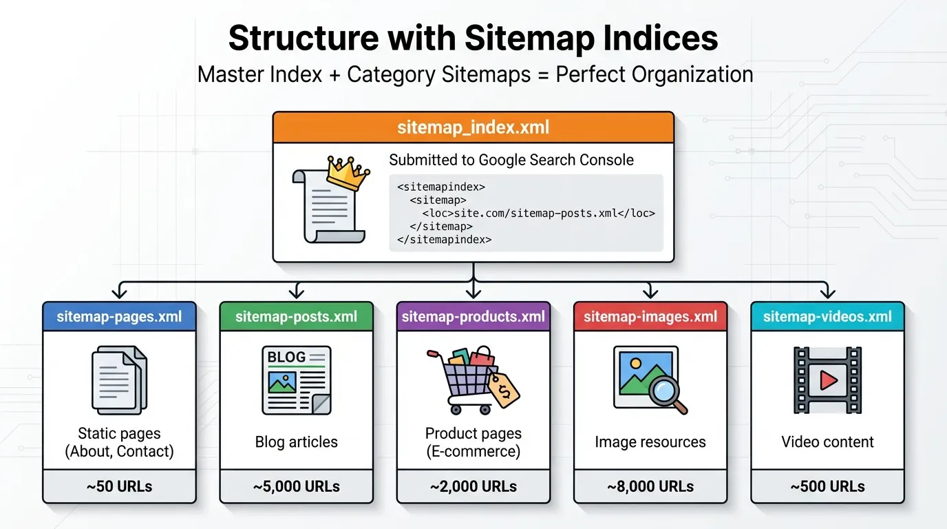 sitemap indices for xml sitemap