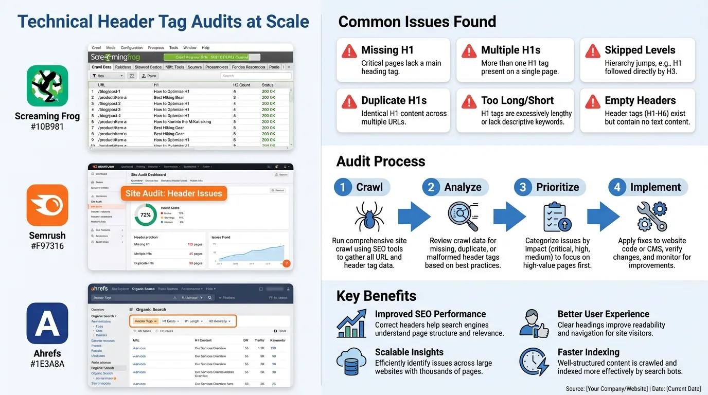 technical audits for header tag seo