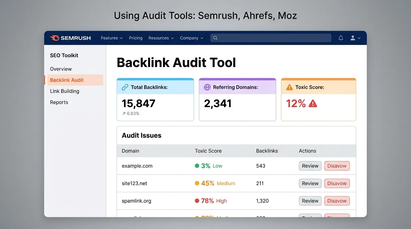 Toxic Backlinks & Disavow 2026: Complete Guide to Protect Your SEO 4 tools to fix toxic backlinks