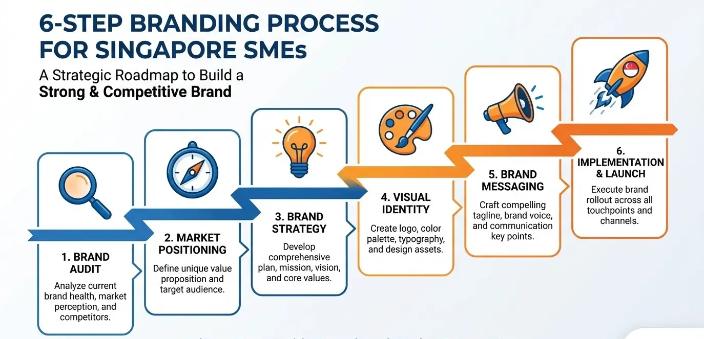 Branding Checklist for Singapore SMEs: When to Refresh, When to Rebuild, and What to Avoid 3 6 step branding checklist