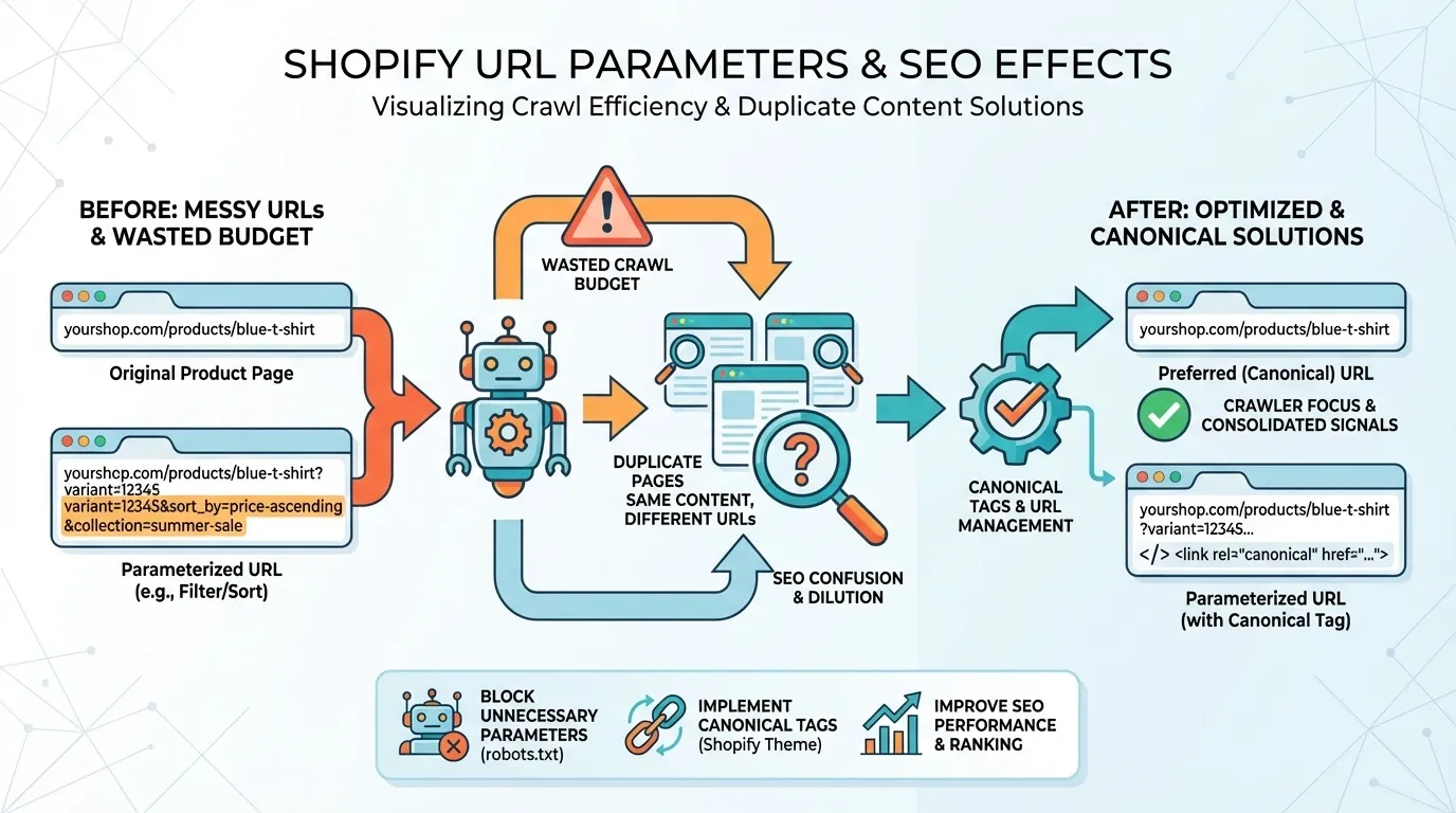 Shopify URL Parameters and Session IDs: How to Preserve Tracking While Preventing Broken URL Structures in Google 3 Shopify URL parameters and SEO