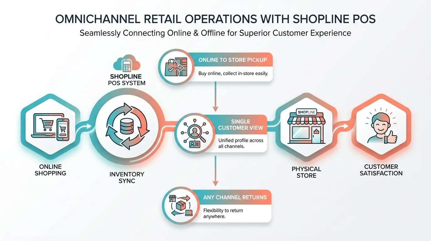 Shopline POS explaining how omnichannel selling works