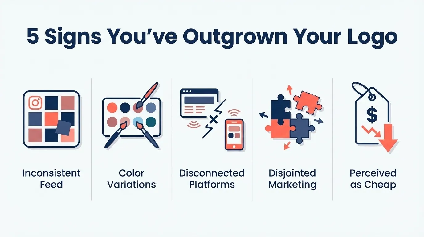 Brand Design vs Logo Design: What You Actually Need to Look Premium and Consistent 10 Signs you need to invest in brand design vs logo design