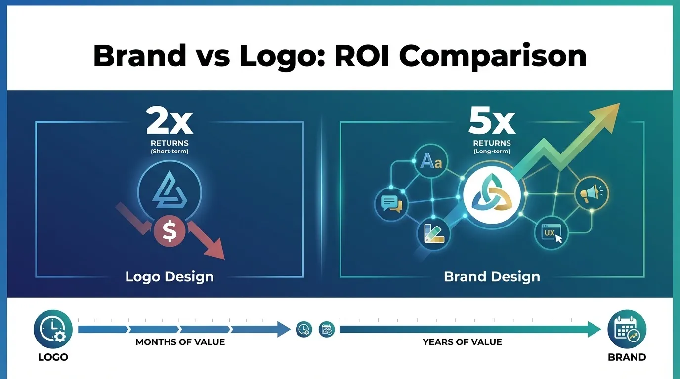 Brand Design vs Logo Design: What You Actually Need to Look Premium and Consistent 9 What’s better for ROI - Brand design vs logo design
