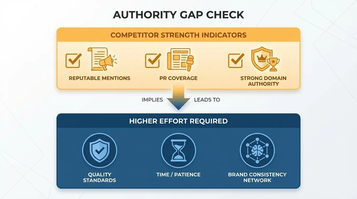 authority gap for an seo company