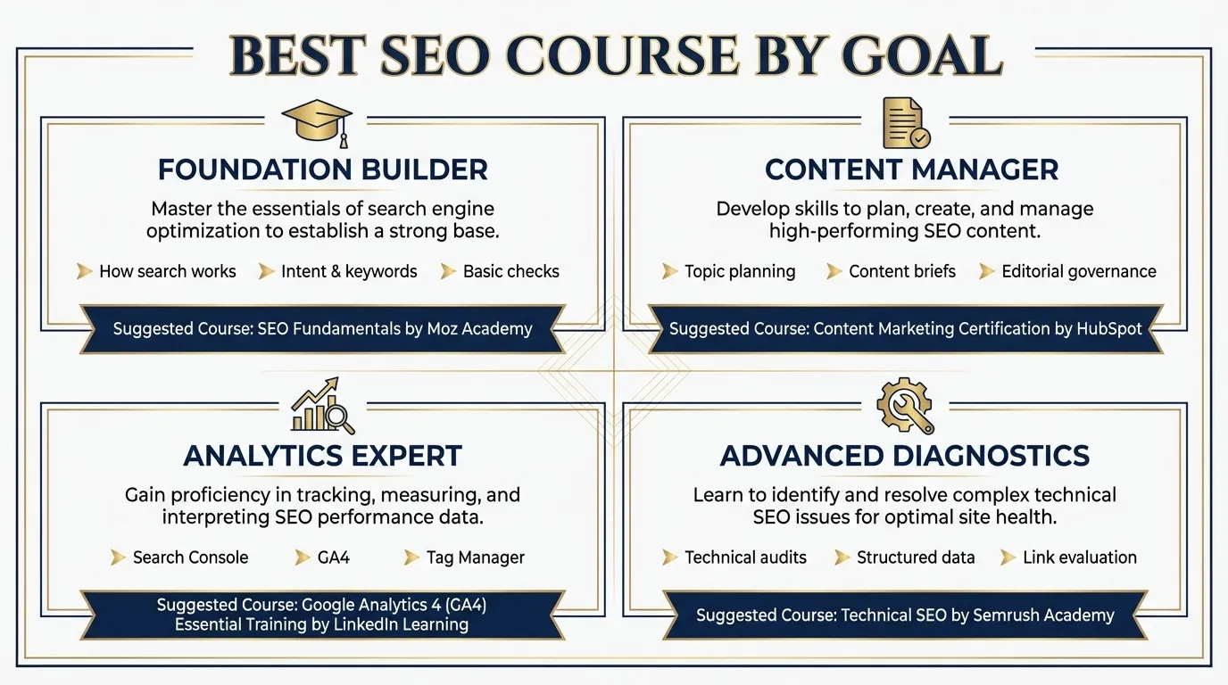 best seo course by goal