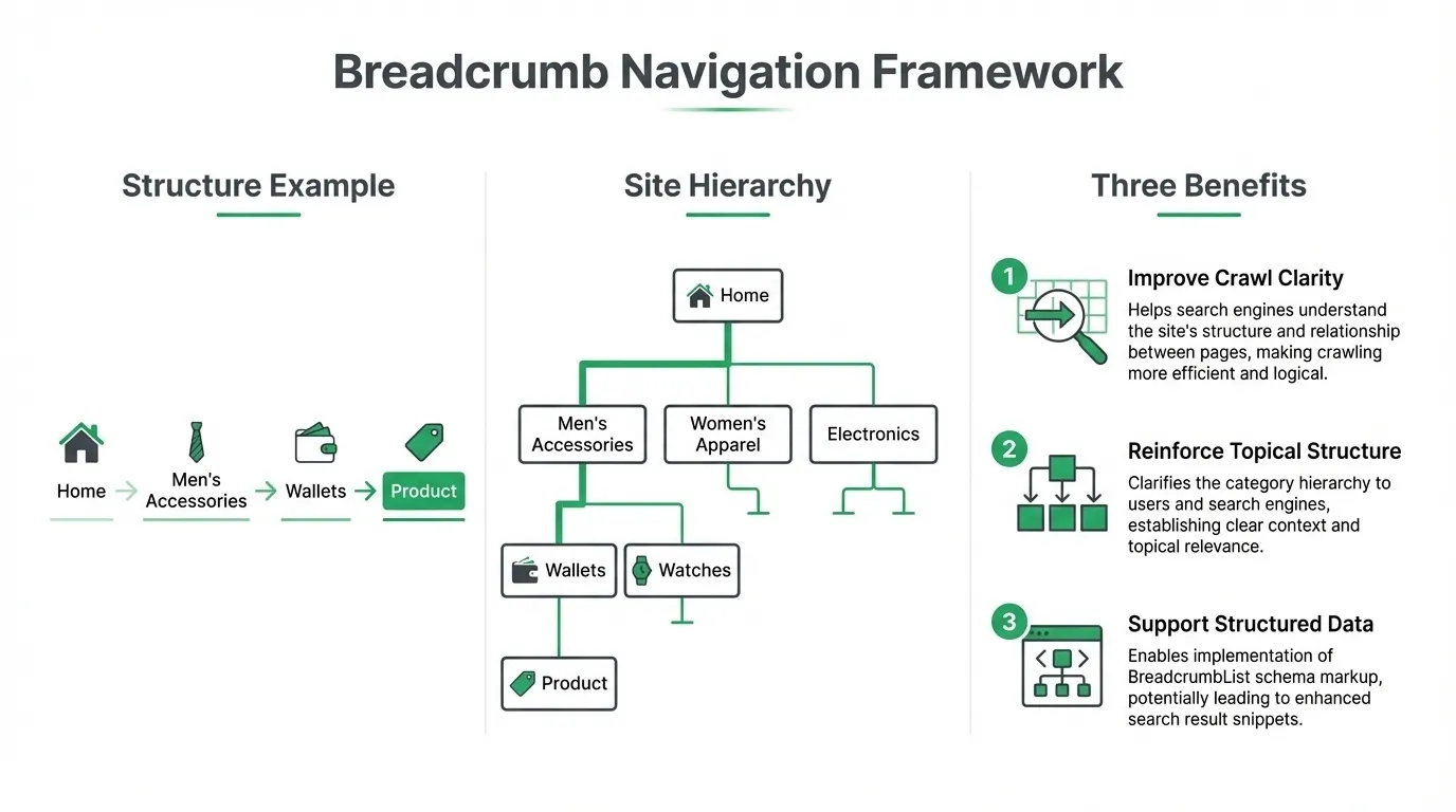 breadcrumb navigation for shopify product page seo