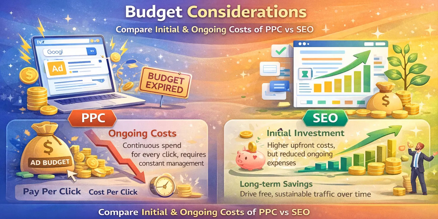 budget considerations for ppc vs seo