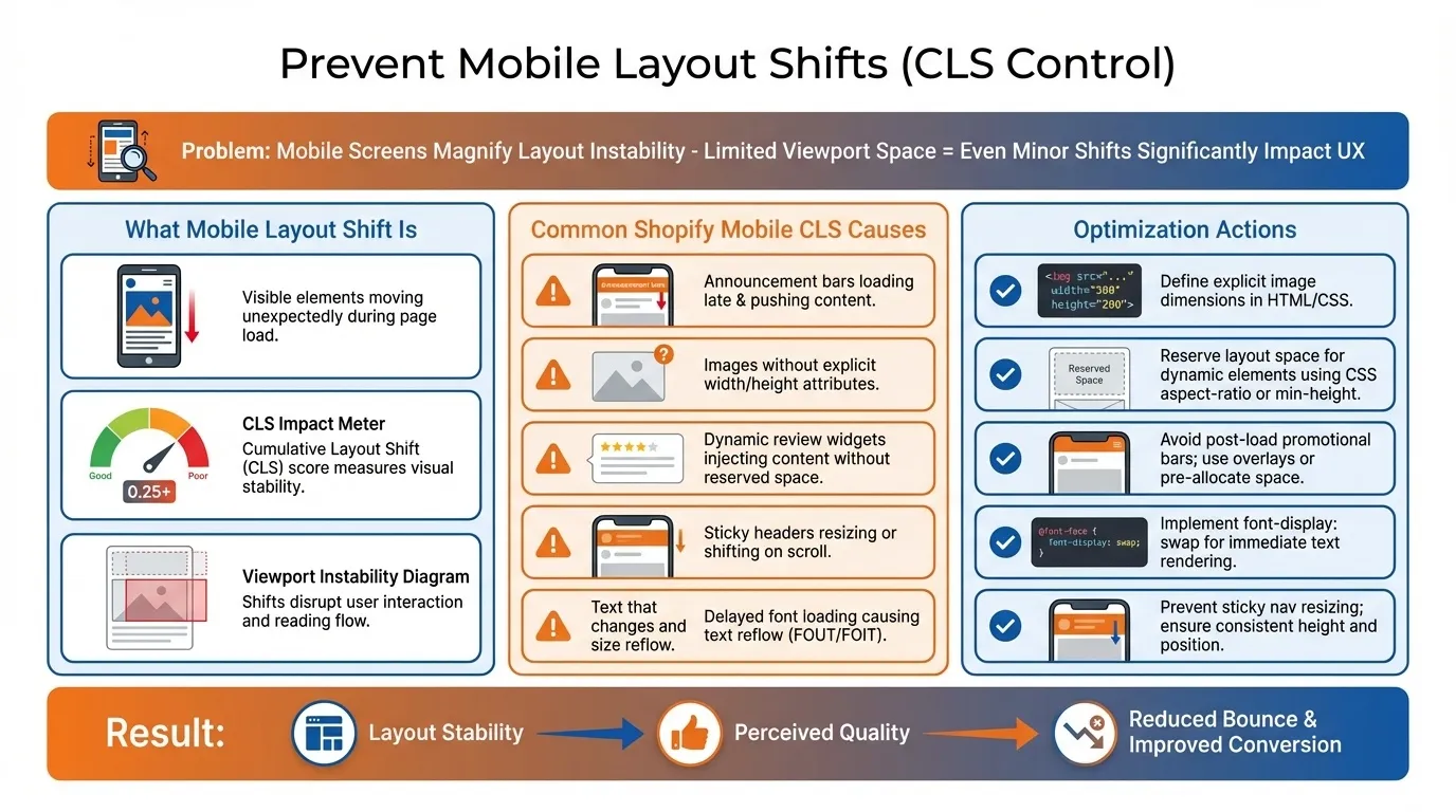Shopify Core Web Vitals and Site Speed: Theme Optimisation, App Conflicts, and Mobile-First Indexing Improvements 17 cls control for shopify core web vitals