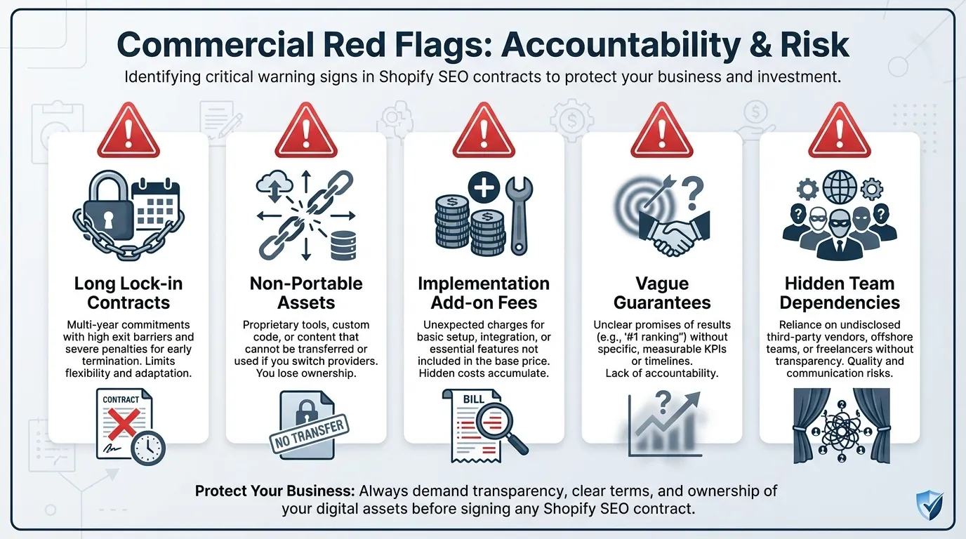 commercial red flags for shopify seo companies