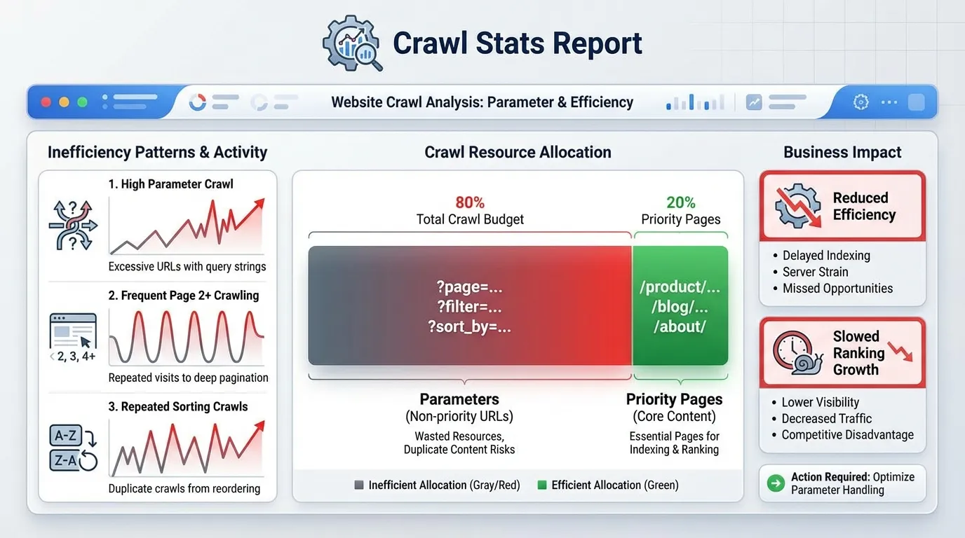 Shopify Pagination and Faceted Navigation SEO: Crawl Budget Control for Large Catalogues (What to Noindex, Canonicalise, and Link) 11 crawl stats for shopify pagination