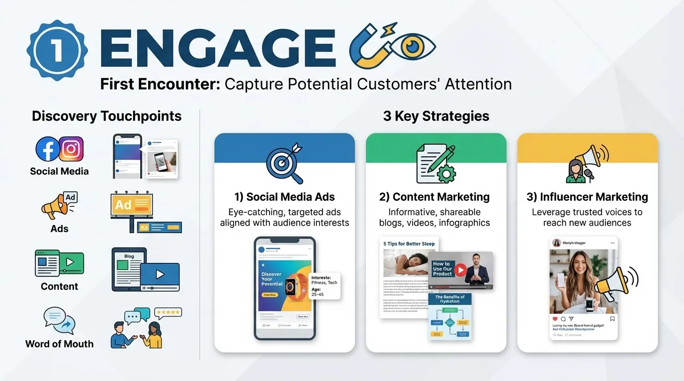 The 5E Brand Funnel Explained: Engage, Educate, Evaluate, Employ, Evangelise 3 engage for brand funnel