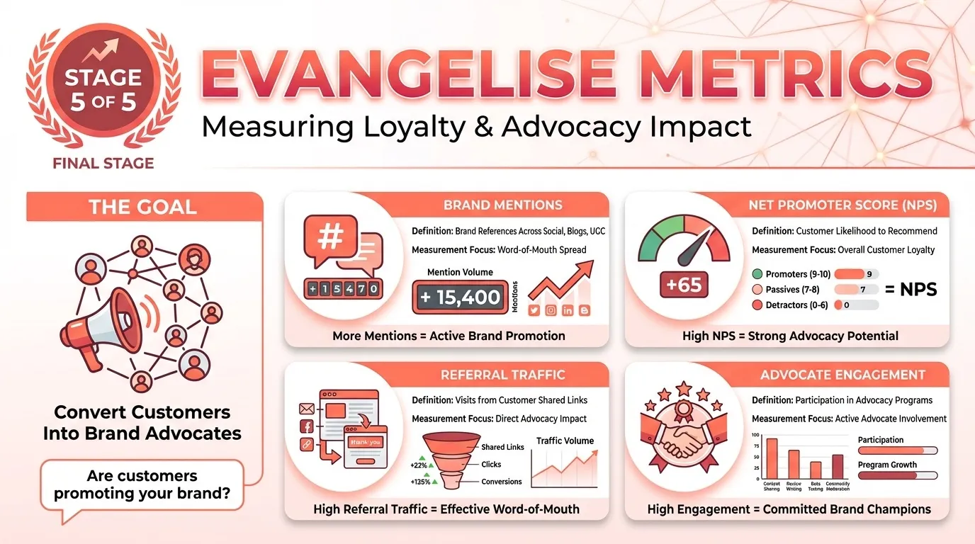 The 5E Brand Funnel Explained: Engage, Educate, Evaluate, Employ, Evangelise 13 evangelise metrics for the brand funnel