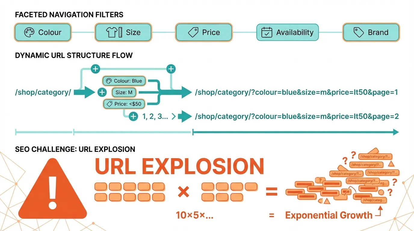 Shopify Pagination and Faceted Navigation SEO: Crawl Budget Control for Large Catalogues (What to Noindex, Canonicalise, and Link) 2 faceted navigation in shopify