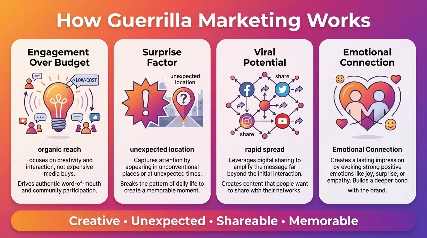What Is Guerrilla Marketing? 13 Creative Examples That Will Inspire Your Next Campaign 1 how guerrilla marketing works
