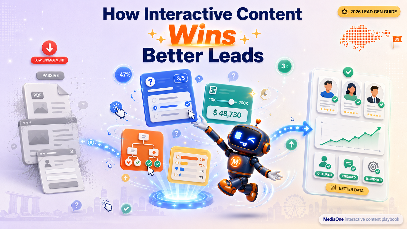 How interactive content formats transform passive lead generation into qualified engaged leads