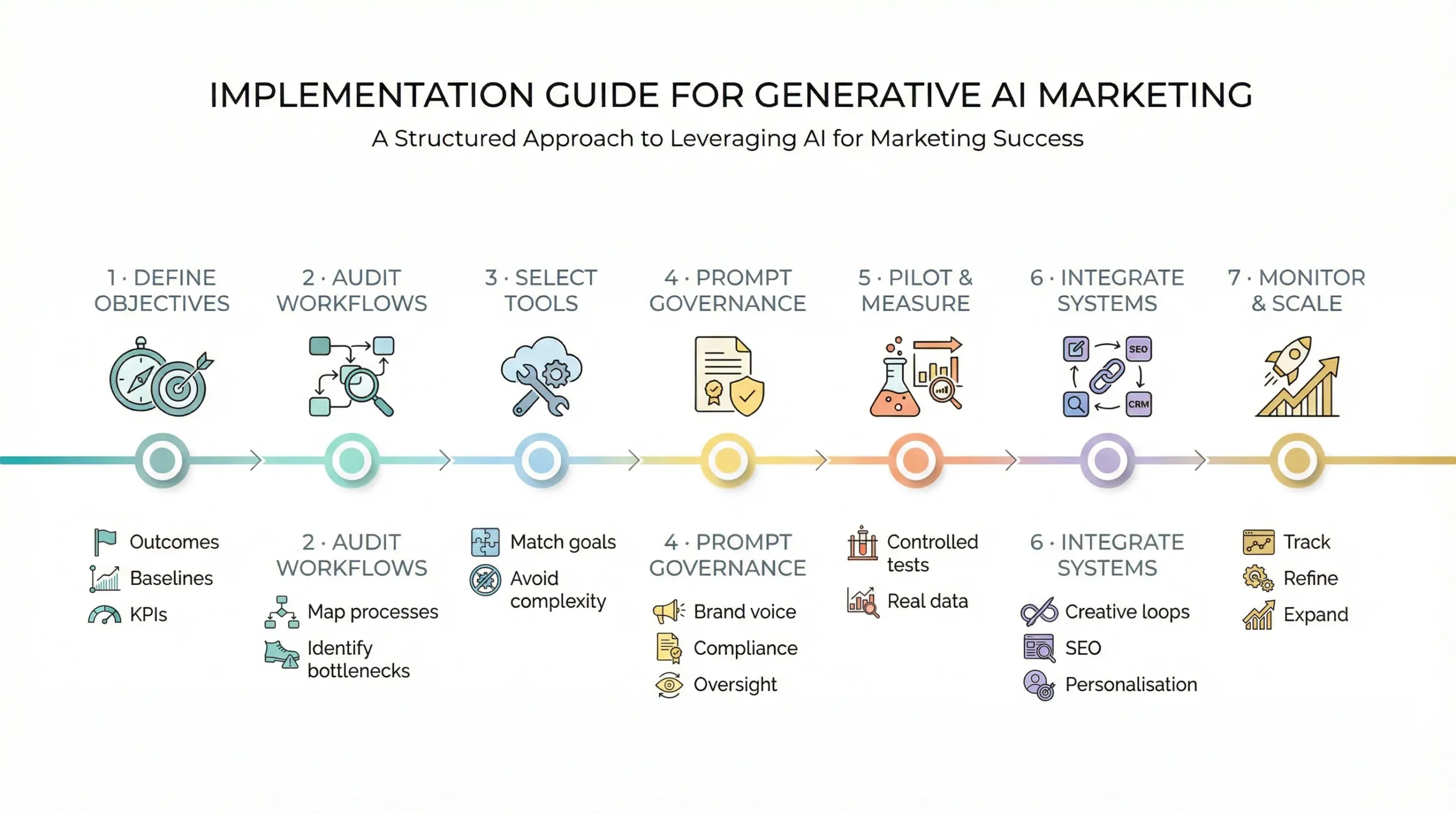 Generative AI Marketing: Real-World Use Cases, Tools & Implementation Guide 15 implementation guide for generative ai marketing