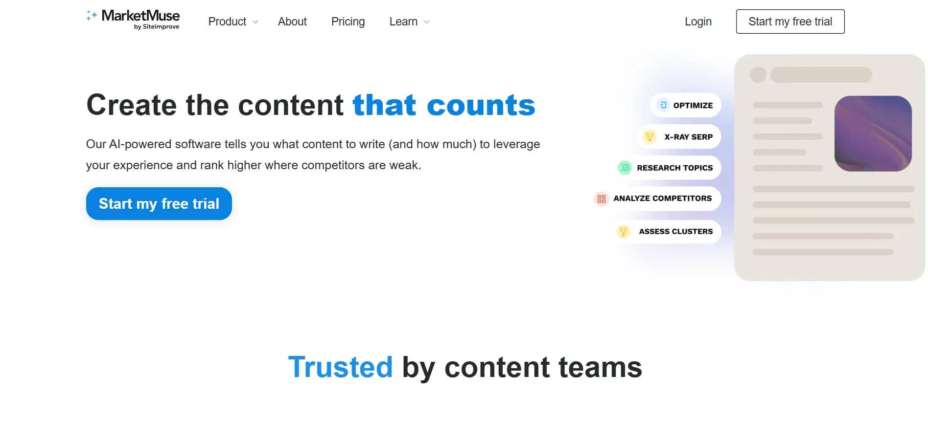 Generative AI Marketing: Real-World Use Cases, Tools & Implementation Guide 8 marketmuse for ai generative marketing tools
