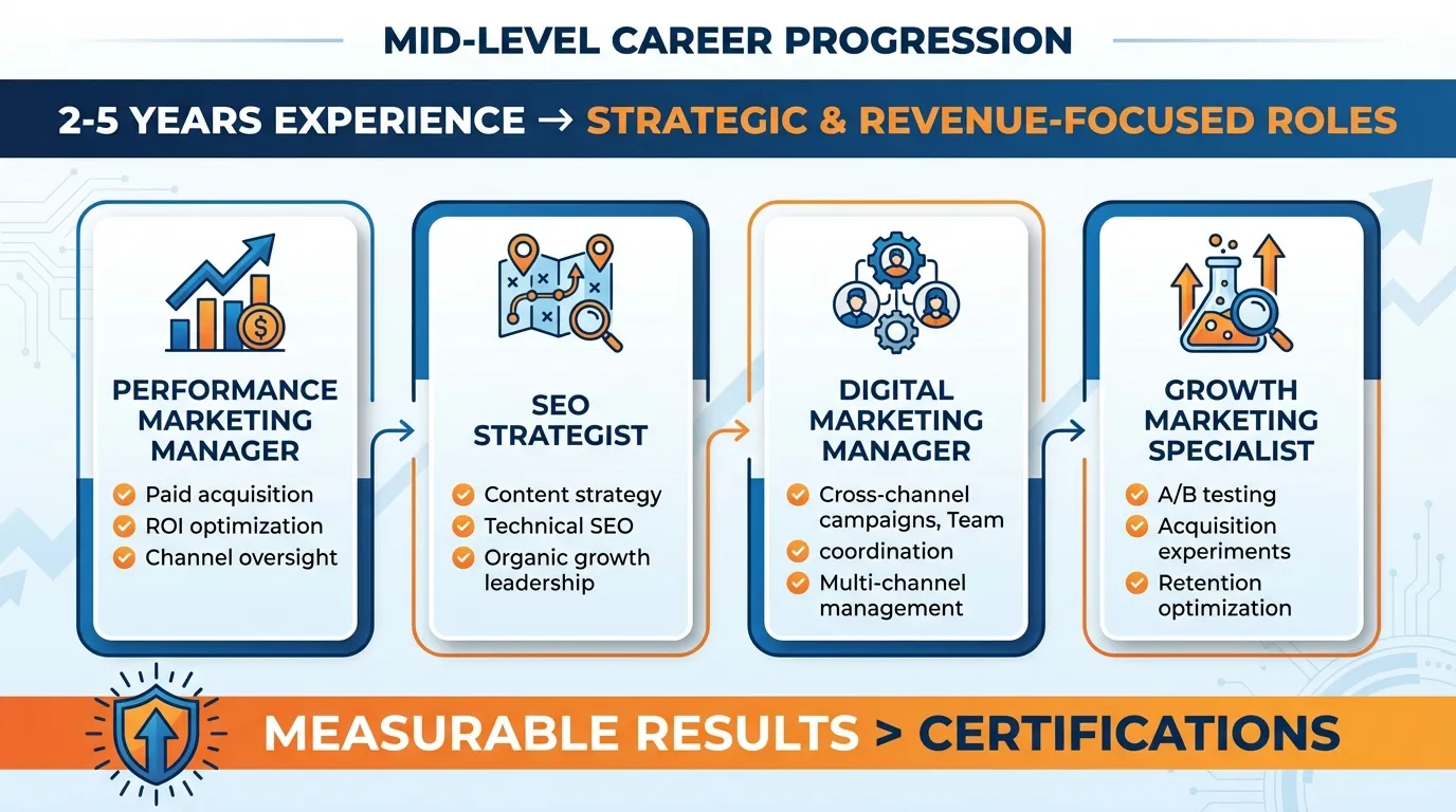 mid-level career from a digital marketing certificate