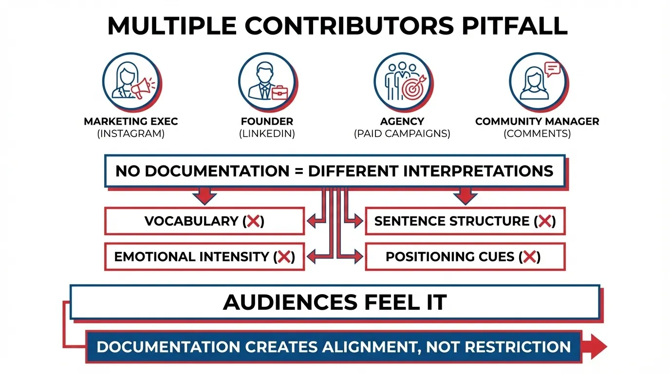 multiple contributors for brand voice on social media