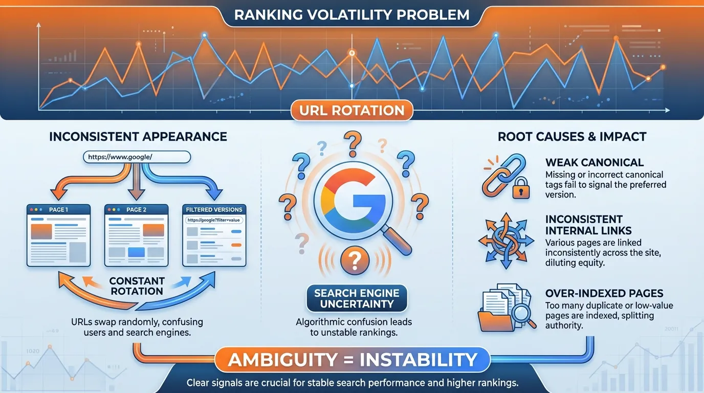 Shopify Pagination and Faceted Navigation SEO: Crawl Budget Control for Large Catalogues (What to Noindex, Canonicalise, and Link) 13 ranking volatility for shopify pagination